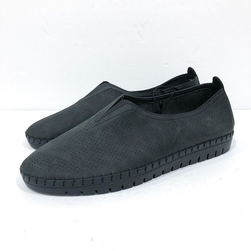 NWOB Easy Street Jory Black Slip On Comfort Flats Shoes